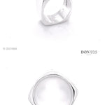 Sterling Silver Cube Signet Ring: Wide Geometric Chunky Modern Unisex Band