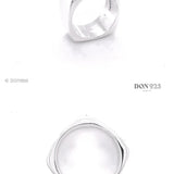 Sterling Silver Cube Signet Ring: Wide Geometric Chunky Modern Unisex Band