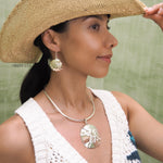 Sterling Silver Seashell Dangle Earrings: Big Statement Beach Jewelry