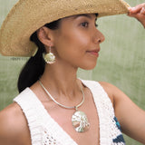 Sterling Silver Seashell Dangle Earrings: Big Statement Beach Jewelry