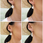 Sterling Silver Seashell Dangle Earrings: Lightweight Beach Jewelry