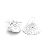 Spiral Seashell Sterling Silver Dangle Earrings: Trochus Coastal Statement Jewelry