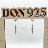 Sterling Silver Sardine Dangle Earrings: Beach Marine Jewelry