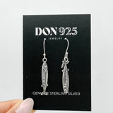 Sterling Silver Sardine Dangle Earrings: Beach Marine Jewelry