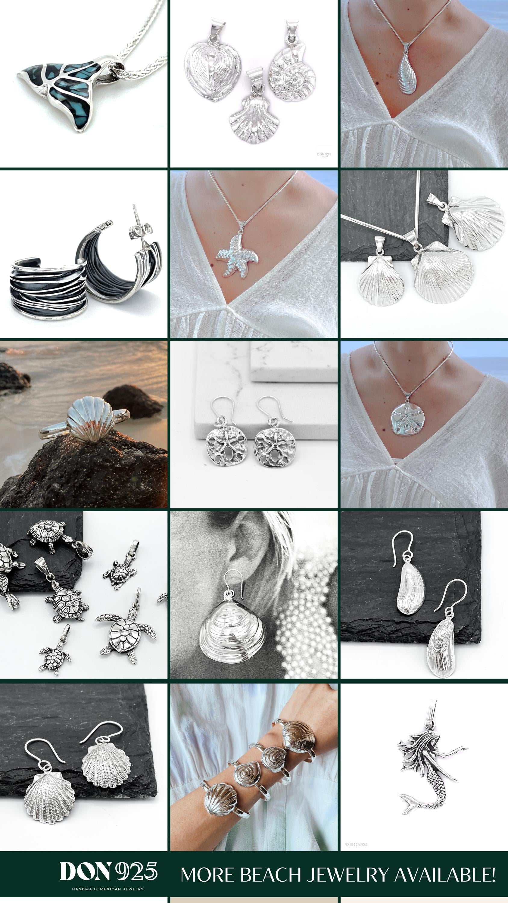 Spiral Seashell Sterling Silver Dangle Earrings: Trochus Coastal Statement Jewelry