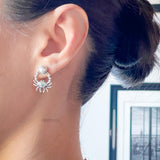 Pearl and Sterling Silver Crab Stud Earrings