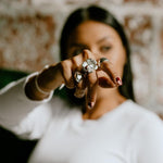 Solid Sterling Silver Disco Ball Dome Ring: Weighty Statement Jewelry