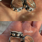 Sterling Silver Studded Ring: Beaded Western Rustic Band