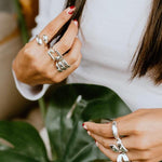 Sterling Silver Modernist Geometric Ring: Architectural Statement Jewelry