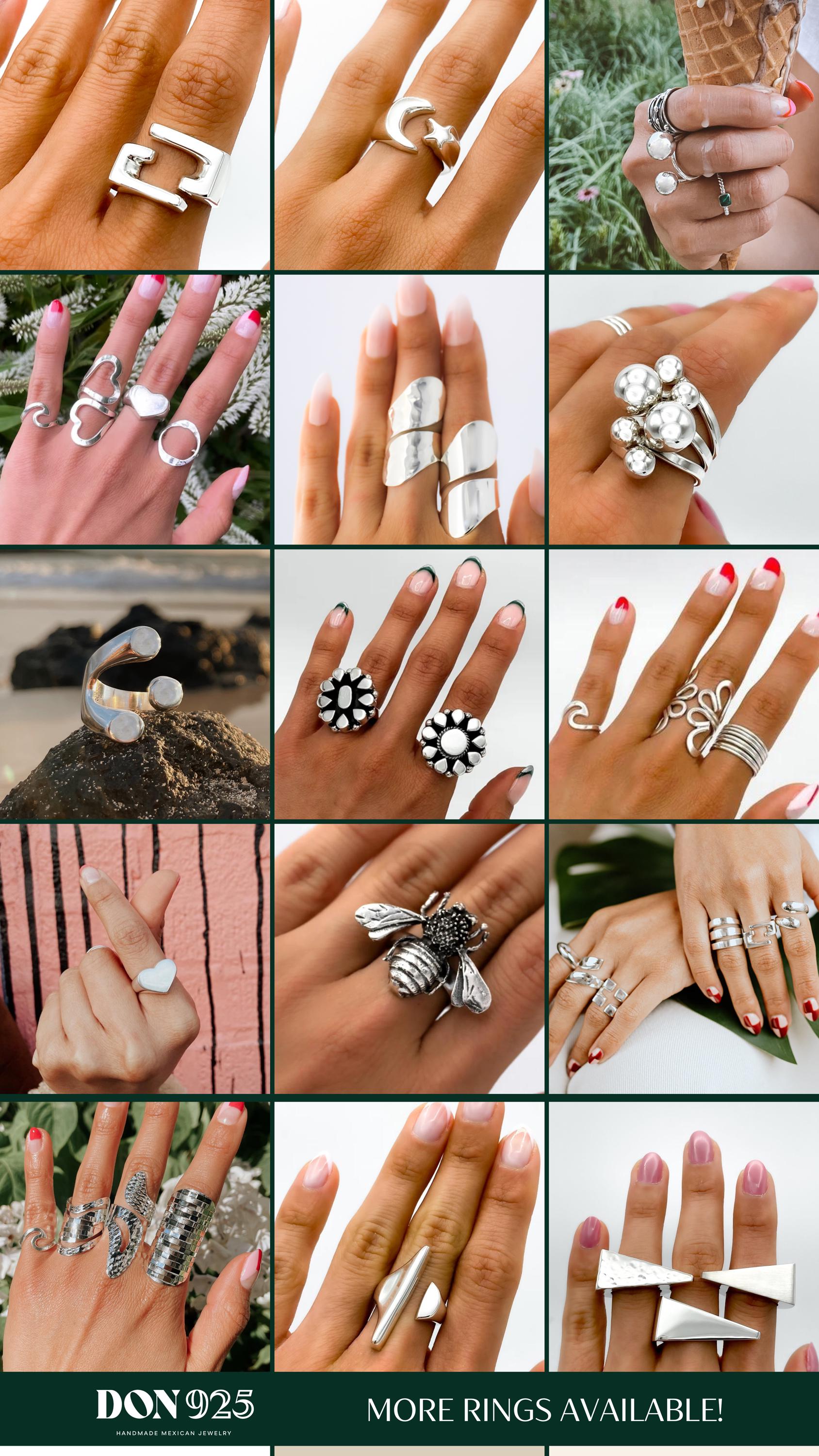 Wavy Sterling Silver Wrap Ring: Comfortable Abstract Statement Ring
