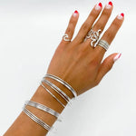 Sterling Silver Butterfly Ring: Wrap Abstract Heart Design, Boho Statement Jewelry