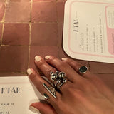 Sterling Silver Bubbles Ring: Chunky Geometric Spheres Statement Jewelry, ORIGINAL DESIGN