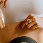 Sterling Silver Modernist Geometric Ring: Architectural Statement Jewelry