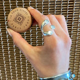 Sterling Silver Three Dots Ring: Geometric Modern Statement Design