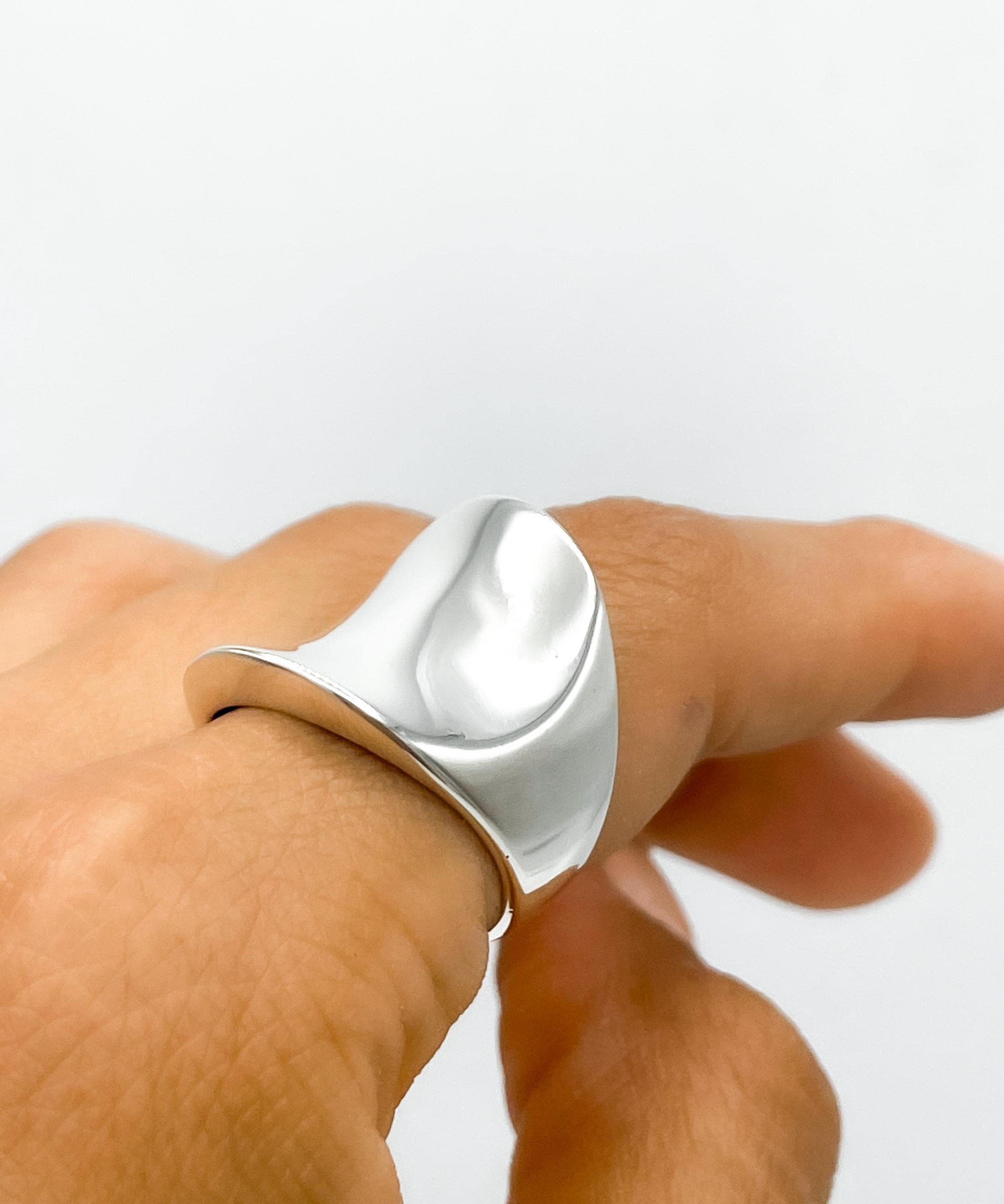 Sterling Silver Saddle Ring: Modern Boho Design