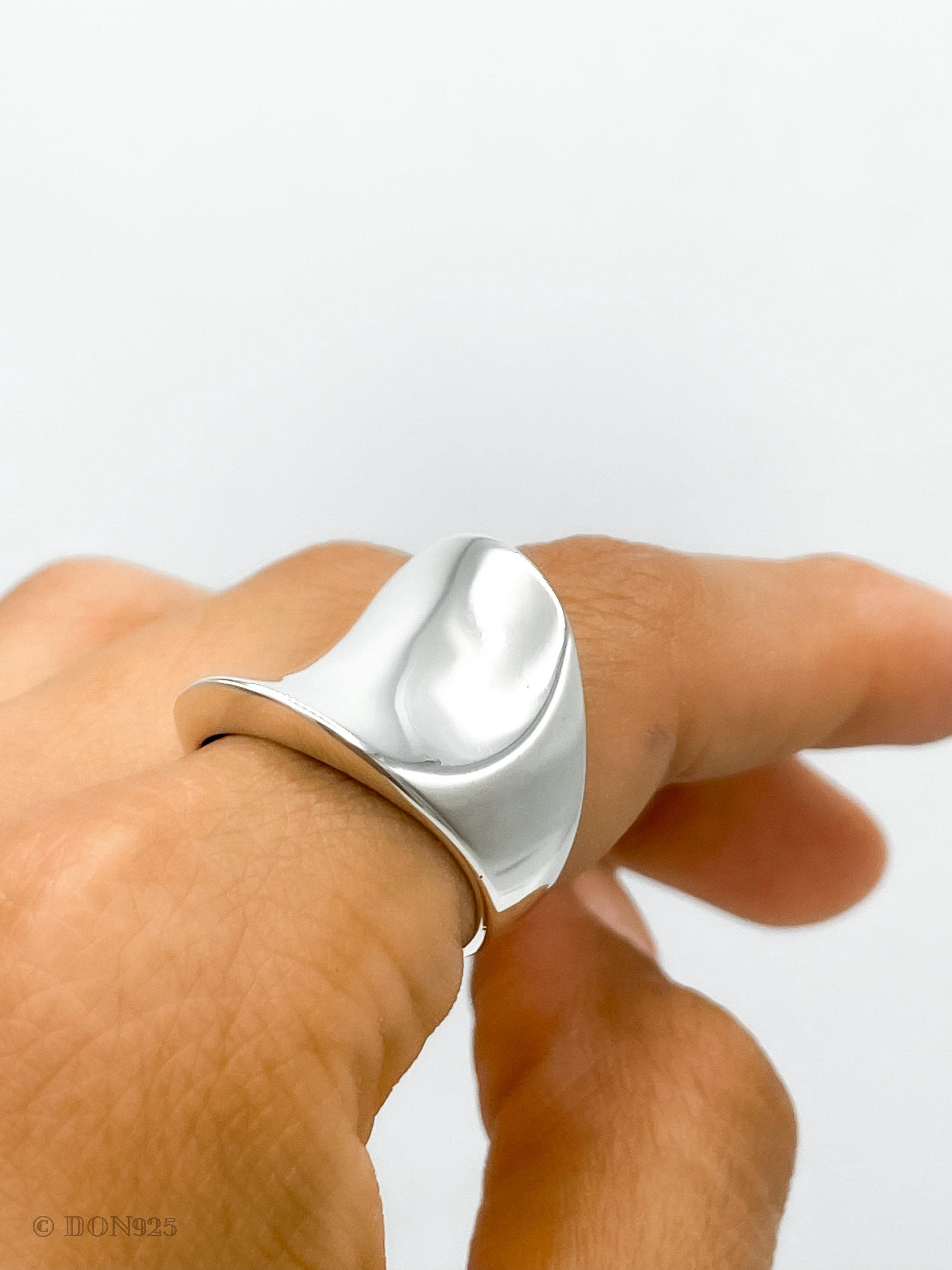 Sterling Silver Saddle Ring: Modern Boho Design