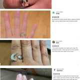 Sterling Silver Moon and Star Ring: Chunky Celestial Jewelry