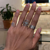 Sterling Silver Stacking Ring Set: Minimalist Thin Band Rings, 7 "Semanario"