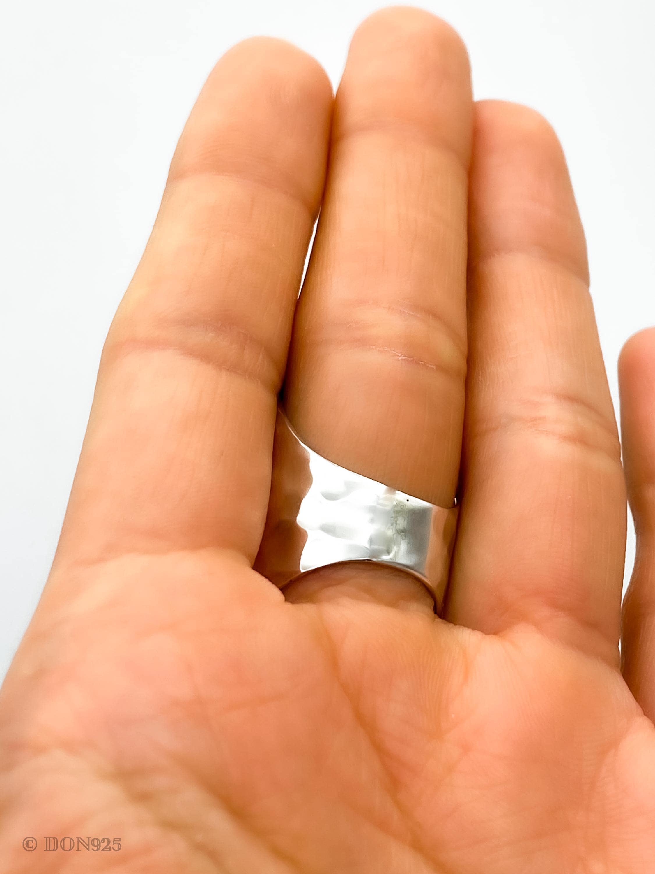 Sterling Silver Armor Shield Ring: Long Statement Ring