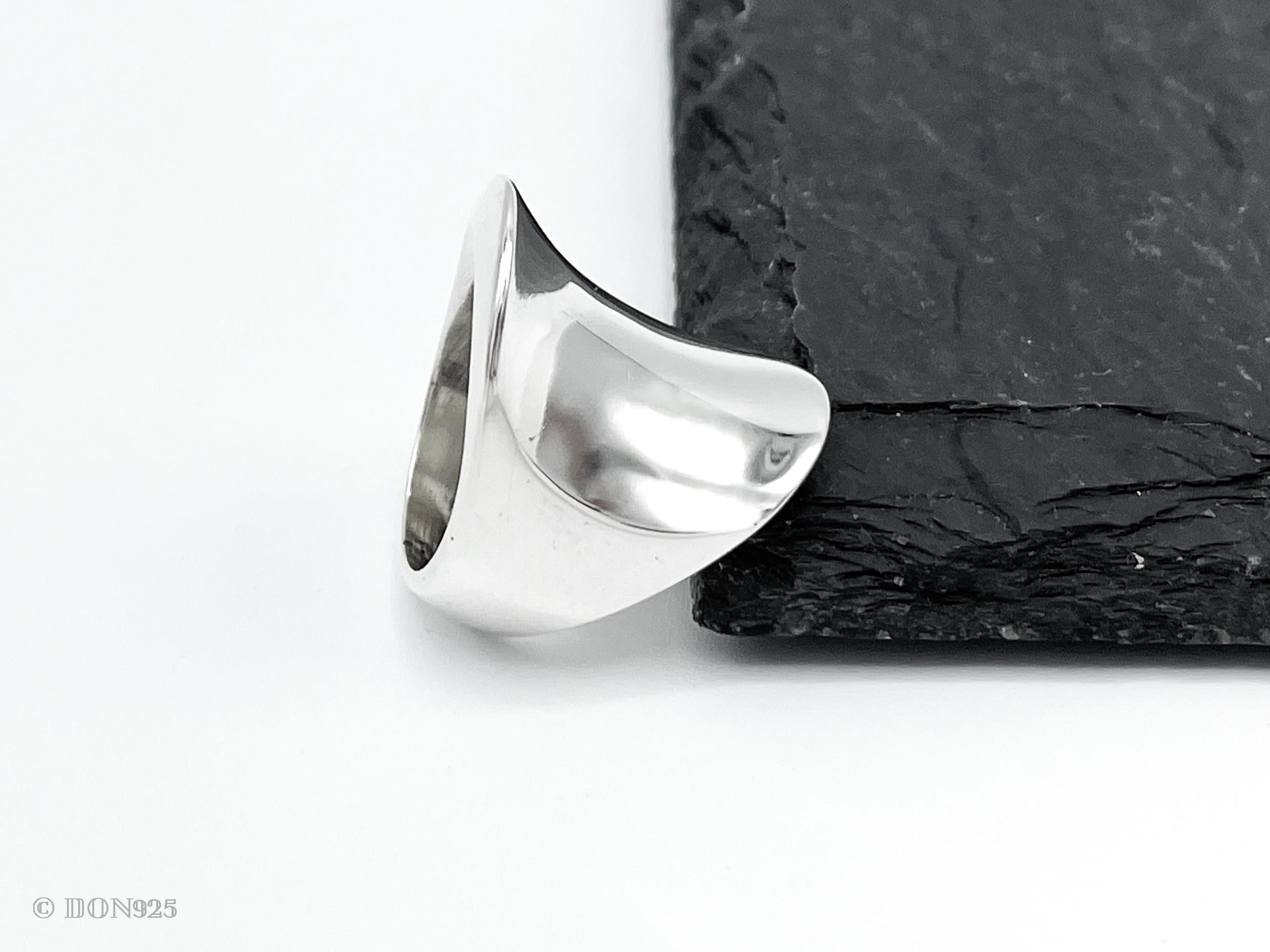 Sterling Silver Saddle Ring: Modern Boho Design