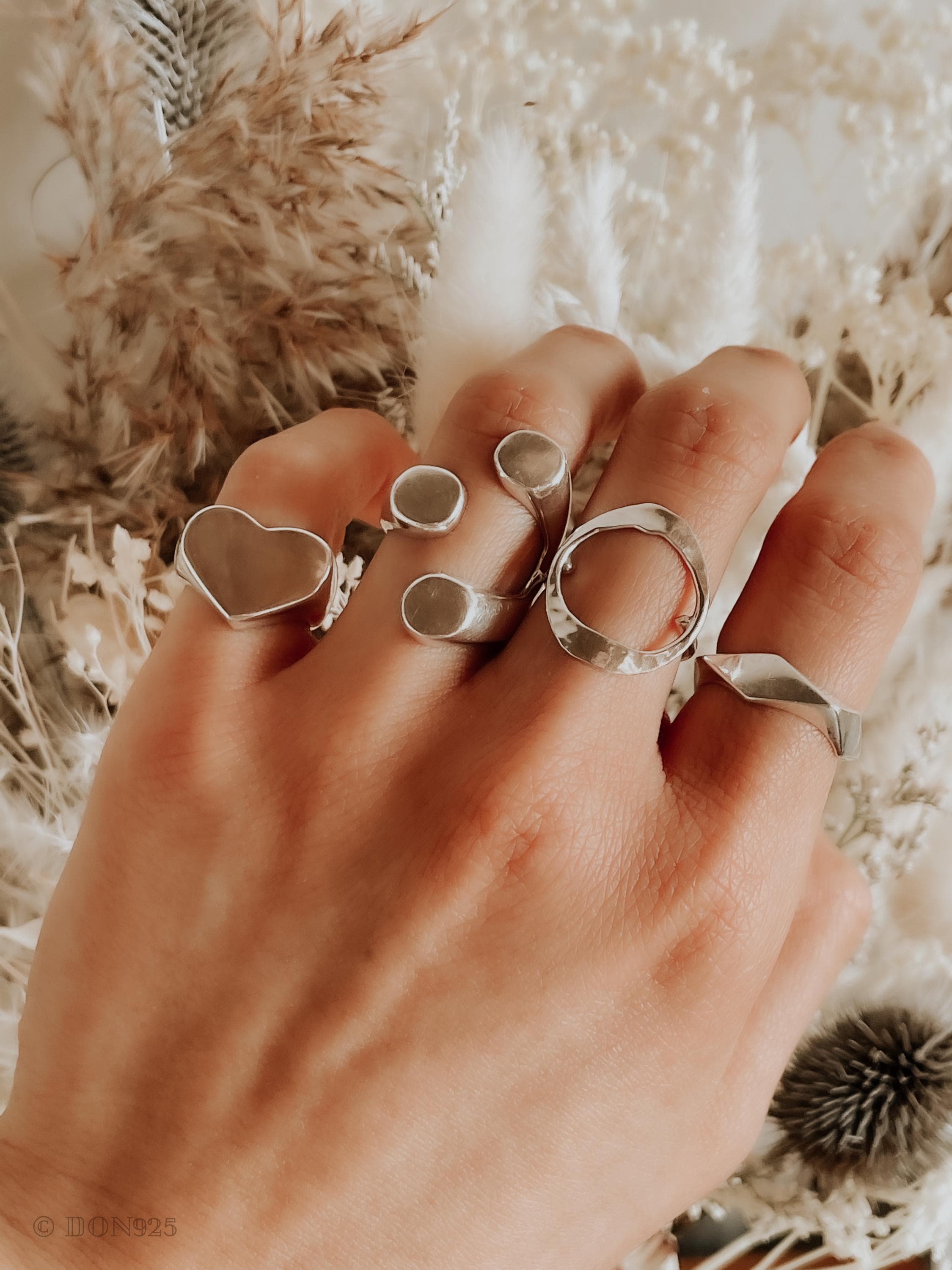 Sterling Silver O Ring: Minimalist Karma Ring