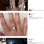 Sterling Silver Hug Ring: Hand-Shaped Statement Ring