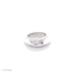 Solid Sterling Silver Heavy Dome Ring: Chunky Sculptural Geometric