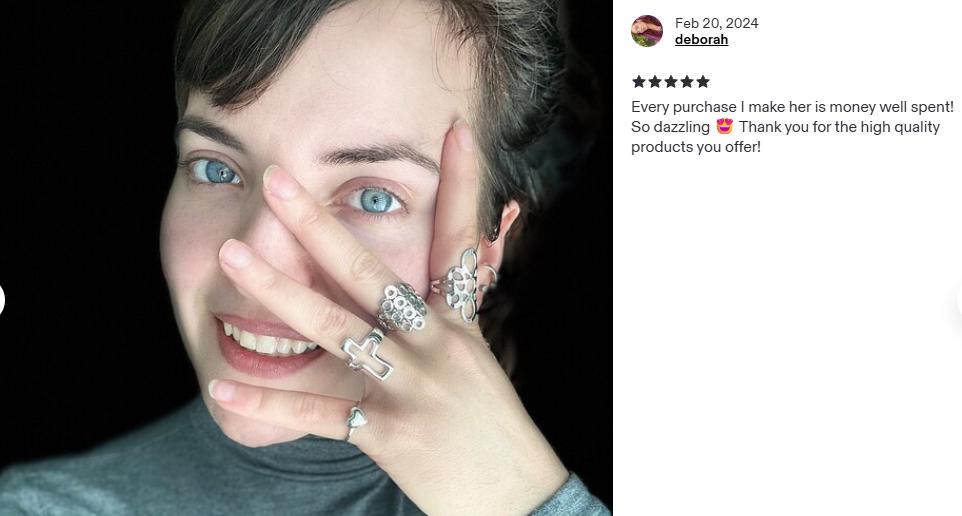 Sterling Silver Circles Ring: Geometric Statement Jewelry