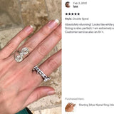 Sterling Silver Spiral Ring: Abstract Swirl Wire Wrapped Ring