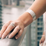 Minimalist Sterling Silver Flat Bar Ring: Dainty Stacking Jewelry