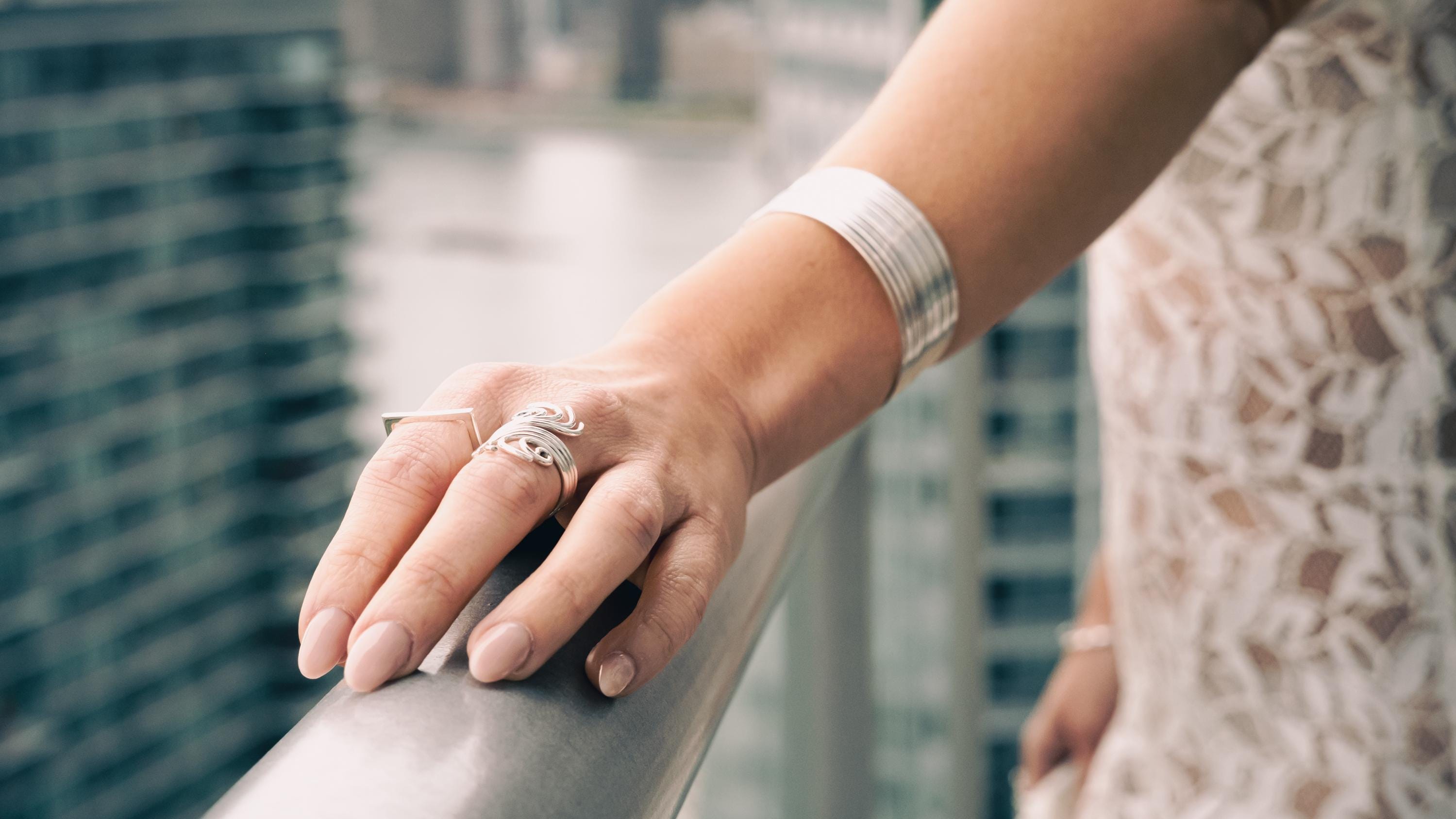 Minimalist Sterling Silver Flat Bar Ring: Dainty Stacking Jewelry