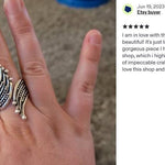 Sterling Silver Boho Studded Wrap Ring