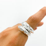 Solid Sterling Silver Heavy Dome Ring: Chunky Sculptural Geometric