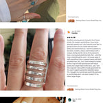Sterling Silver Cutout Shield Ring: Hammered Geometric Statement Ring