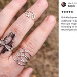 Sterling Silver Corset Ring: Lightweight Modern Wrap Design