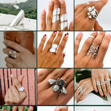Sterling Silver Disco Shield Ring