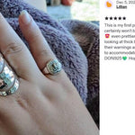 Sterling Silver Disco Ball V-Shape Ring