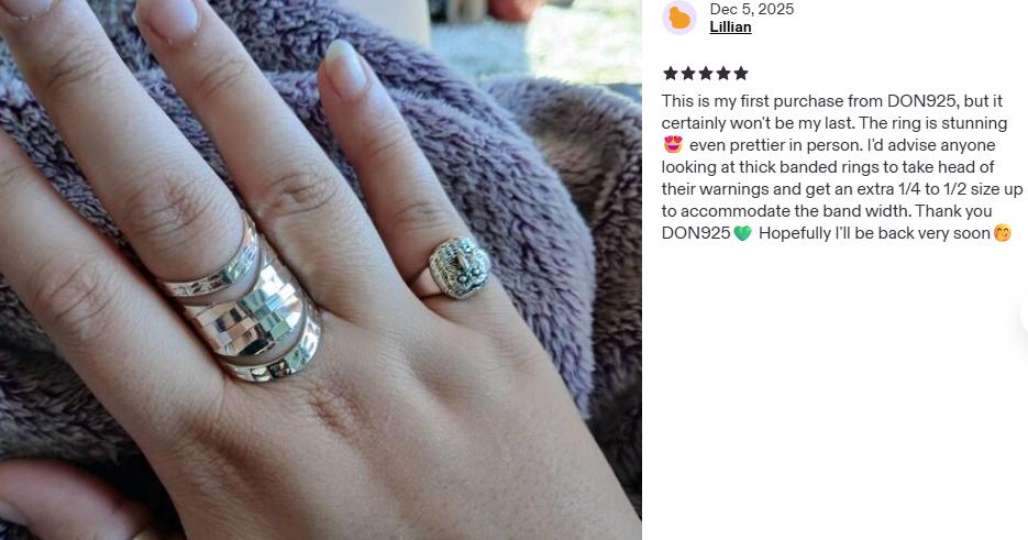 Sterling Silver Disco Ball V-Shape Ring