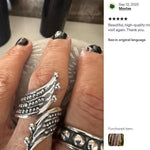 Sterling Silver Boho Studded Wrap Ring