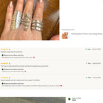Sterling Silver Three Lines Ring: Heavy Statement Jewelry