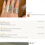 Sterling Silver Three Lines Ring: Heavy Statement Jewelry