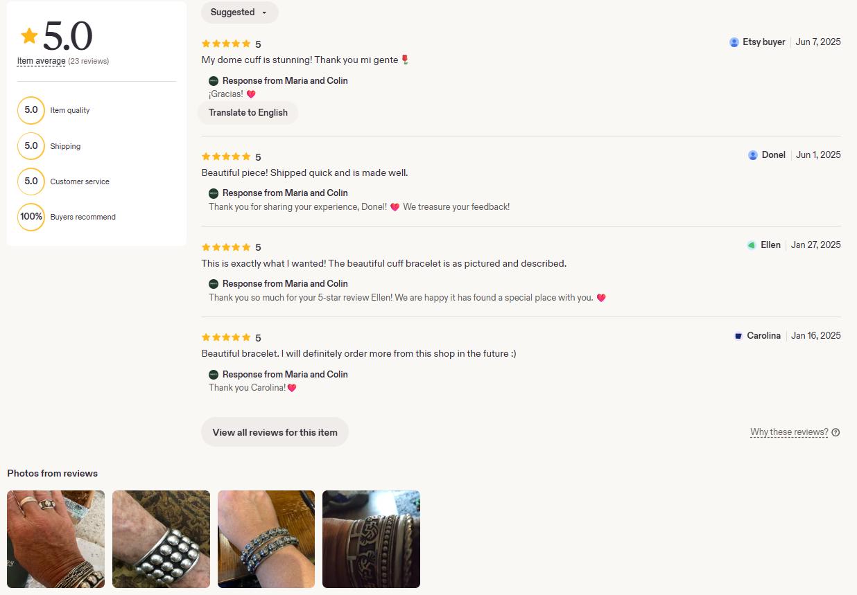 Sterling Silver Studded Cuff Bracelet: Chunky Western Stacking Design