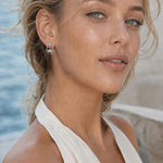 Pearl and Sterling Silver Crab Stud Earrings