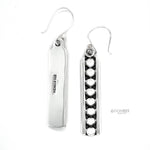 Sterling Silver Studded Dangle Earrings: Western Geometric Dome Bubble Design