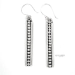 Sterling Silver Studded Dangle Earrings: Western Geometric Dome Bubble Design