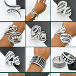 Sterling Silver Dotted Hinged Bangle: Leaf Chunky Mexican Studded Bracelet