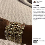 Sterling Silver Southwestern Studded Bangle: Inclusive Sizes