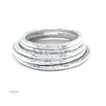 Sterling Silver 5mm Tube Slip-On Bangle Bracelet: Inclusive Sizes