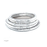 Sterling Silver 5mm Tube Slip-On Bangle Bracelet: Inclusive Sizes