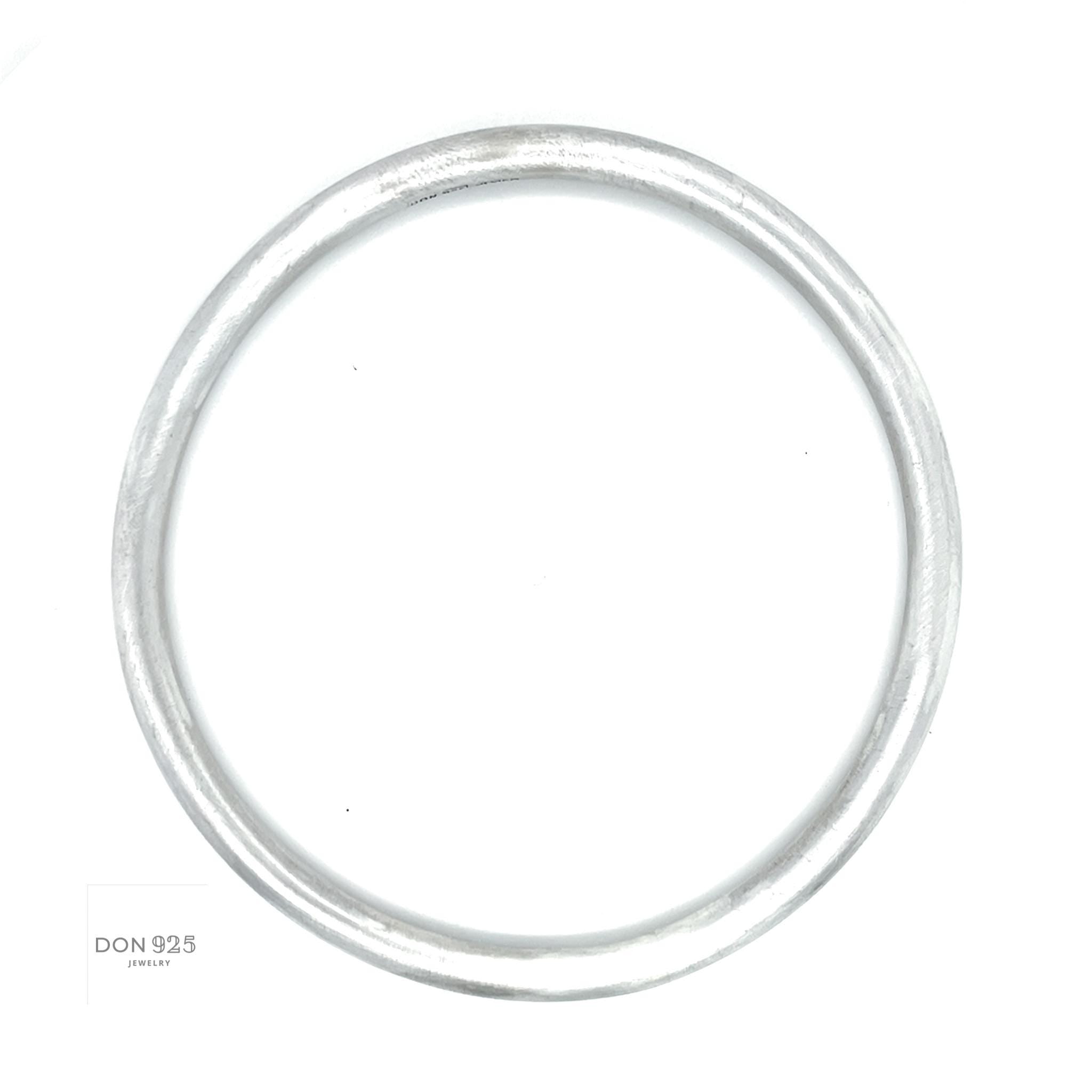 Sterling Silver 5mm Tube Slip-On Bangle Bracelet: Inclusive Sizes